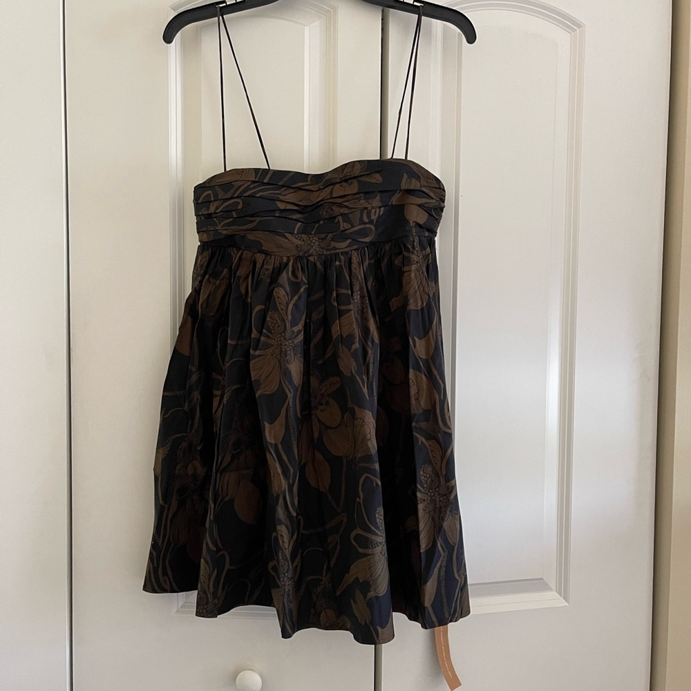 Reformation Floral Print Babydoll Mini Dress